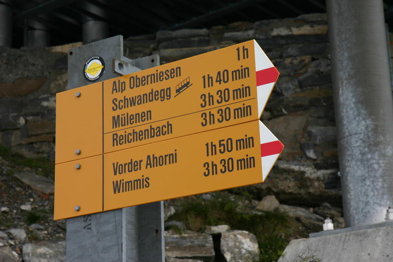Signpost at Niesen Kulm