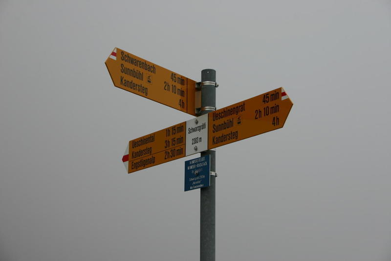 Signpost at Schwarzgrätli - don