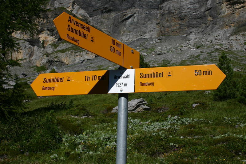 Signpost at Arvenwald