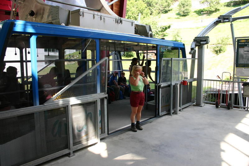 The bottom station of the Lauchneralp cable car at Wiler