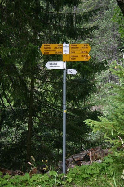 Signpost at Bundergrabe
