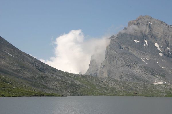The view to Gemmipass from the Daubensee