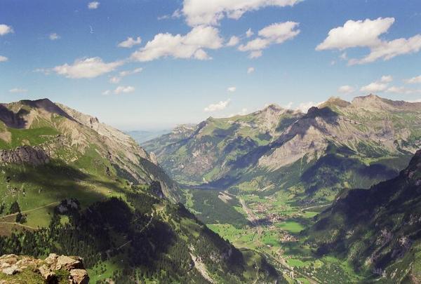 The view back down the Kander valley from the Gällihorn