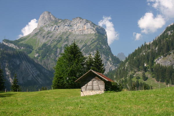 The Gällihorn as seen from the road out of Kandersteg