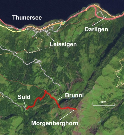The route up Morgenberghorn