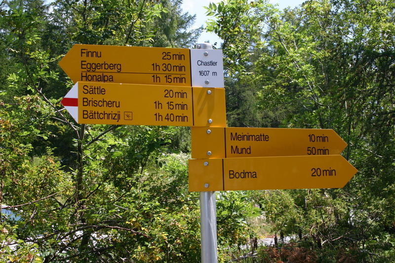 Signpost at Kastler