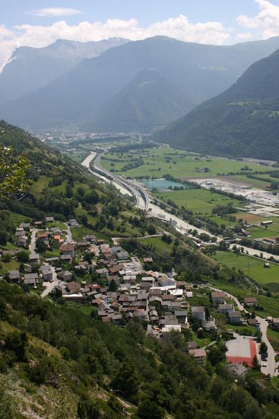 The view into the Rhone valley from Riedgarten