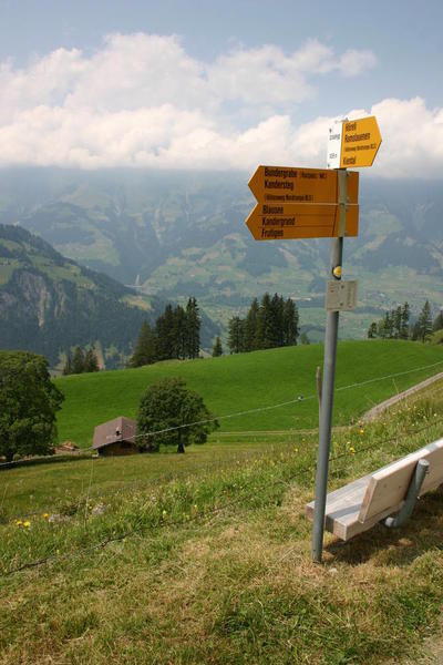 The view down towards Spiez from Schlafegg