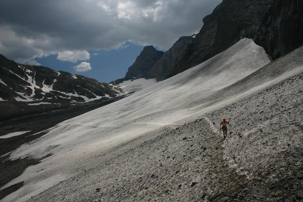 Crossing the Lötschen glacier