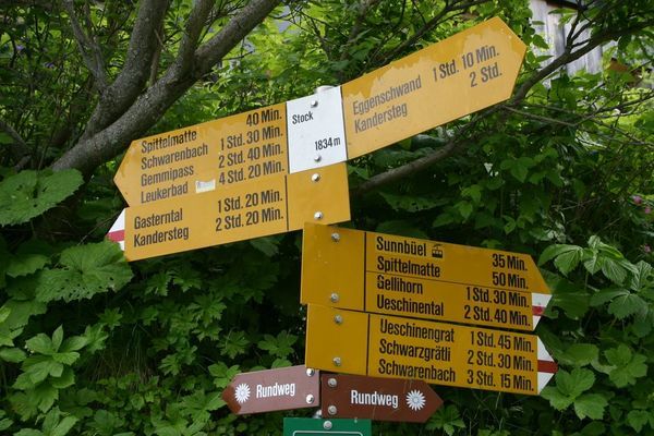 Signpost at Stock