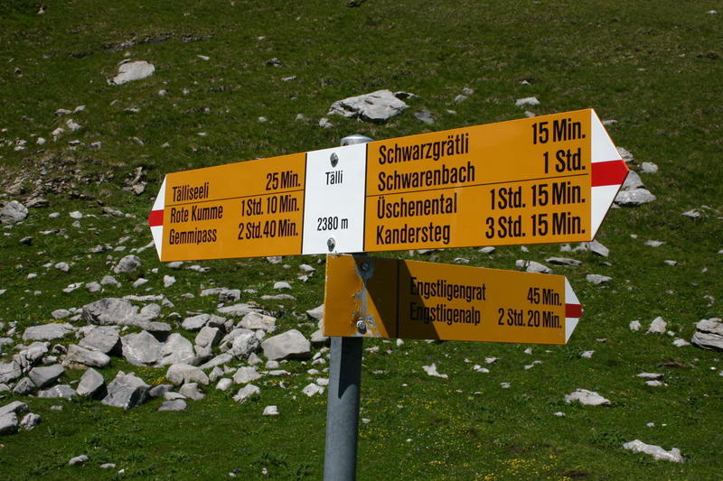 Signpost at Tälli
