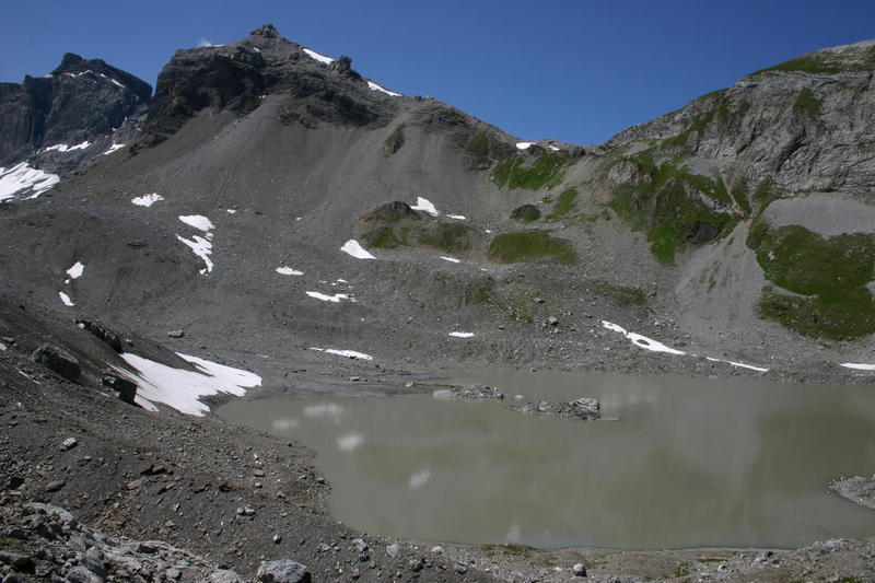 It is very barren and often snowy around Tällisee, even in July