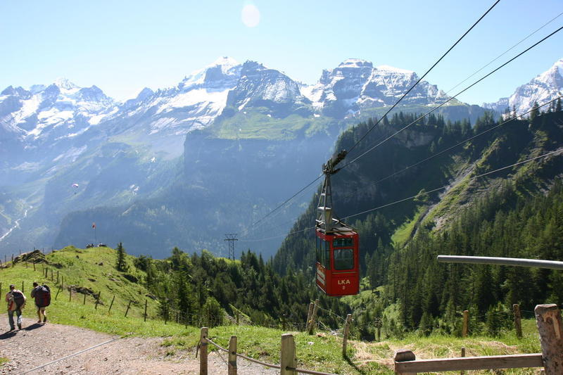 The top of the Allmenalp cable car