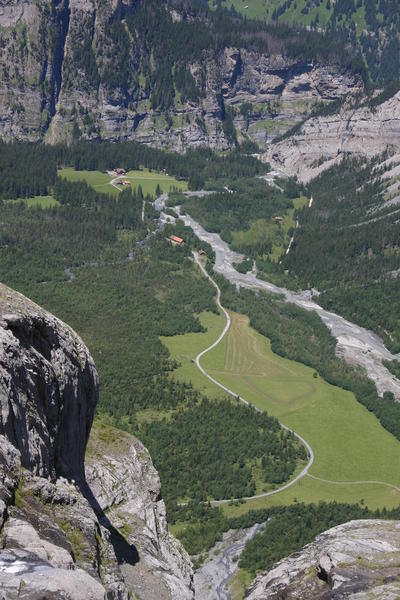 The view down from the Balmhornhütte