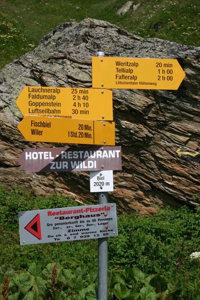 Signpost at Biel