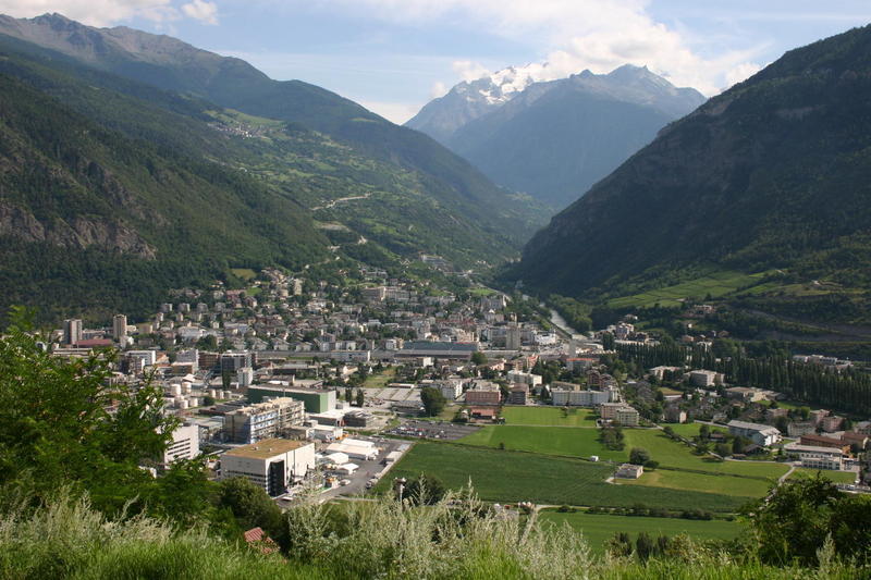 Looking down on Visp from around Eggerberg