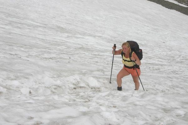 Be prepared for the path to cross snow fields