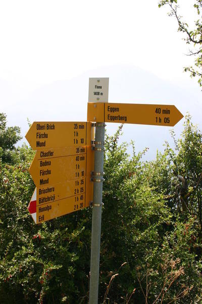 Signpost at Finnu