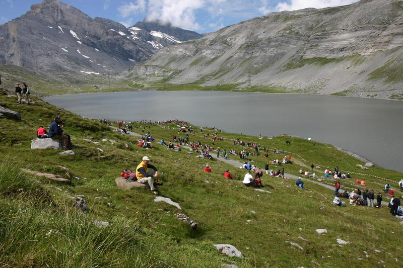 The Schaferfest beside the Daubensee on the Gemmi