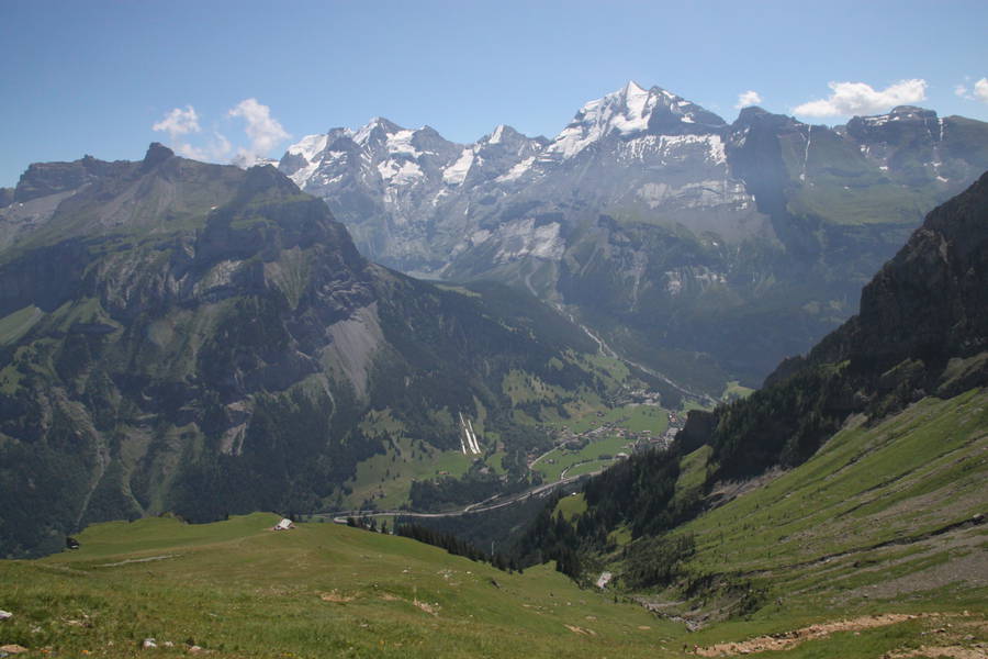The view over Kandersteg from the Golitschenpass