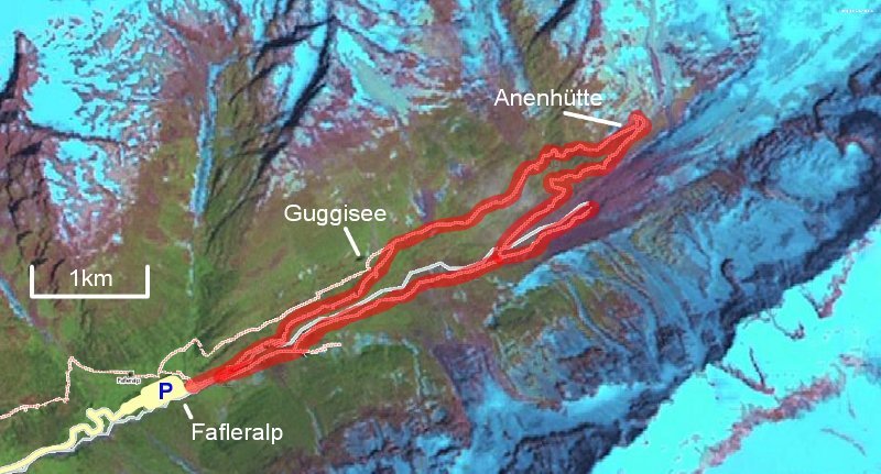 The route from Fafleralp to Anenhütte